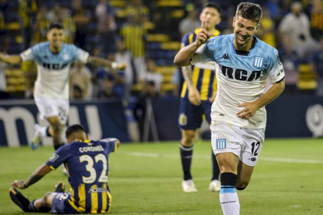 liga-profesional:-racing-le-gano-2-a-0-a-central-en-rosario-y-se-vistio-de-candidato